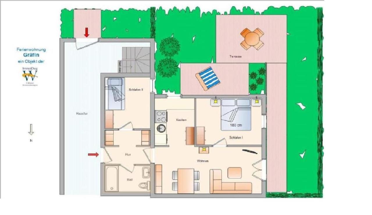 Wangerrose - Familienwohnung Fuer Gross Und Klein Und Hundefreunde Wangerooge Bagian luar foto
